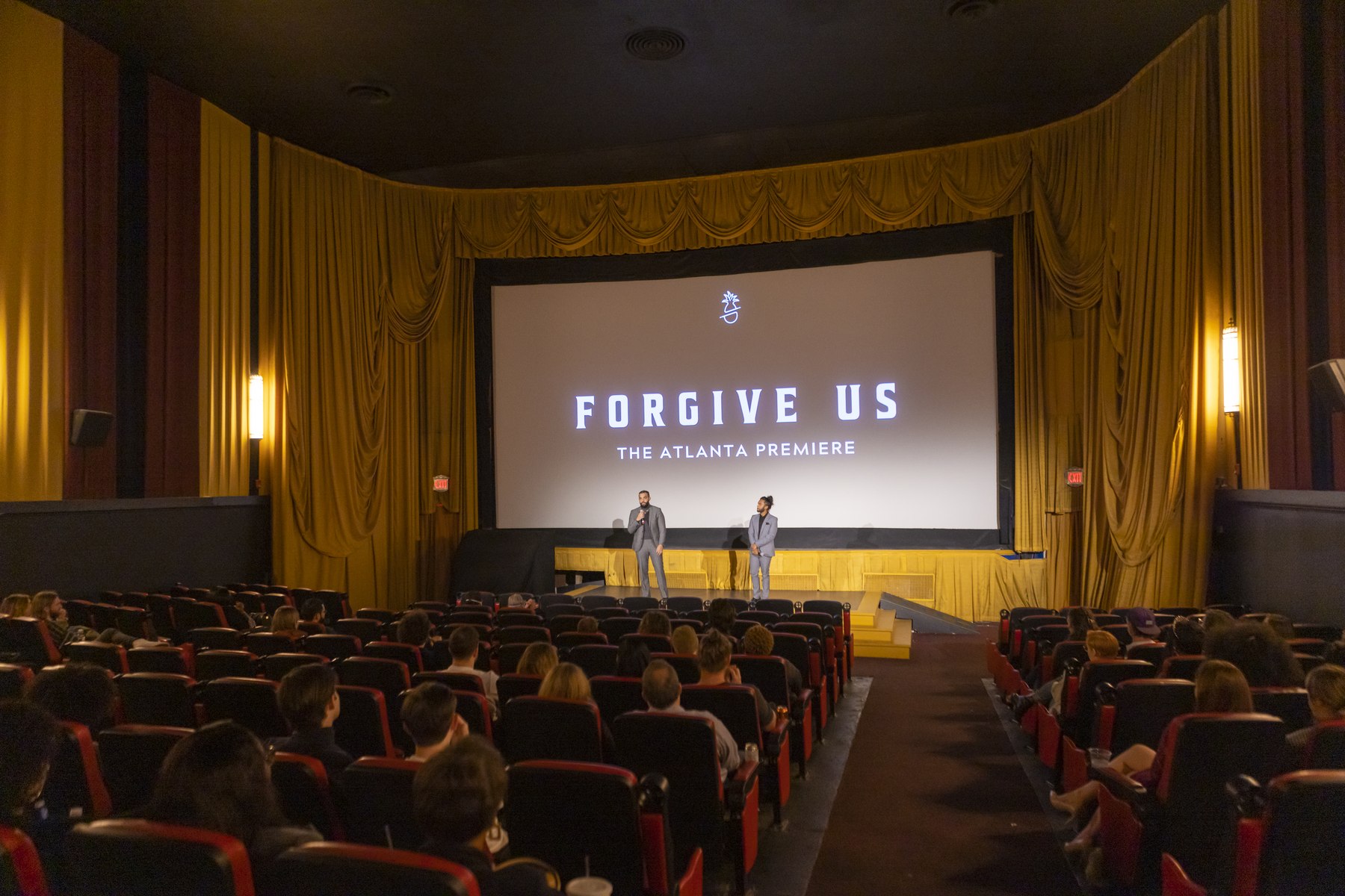 Introducing Forgive Us on stage at the Atlanta premiere